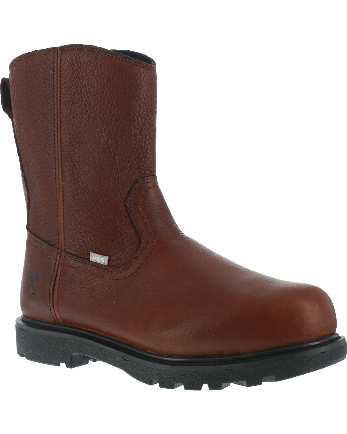 Image #1 - Iron Age Men's Hauler Wellington Side-Zipper Work Boots - Composite Toe, Brown, hi-res