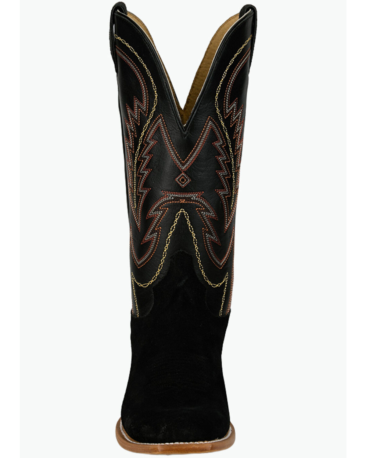 Image #4 - Tony Lama Men's Jax Ranchero Suede Western Boots - Square Toe, Black, hi-res