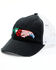 Image #1 - RANK 45&reg; Women's Mexico & US Flag Bird Embroidered Mesh-Back Ball Cap, Black, hi-res