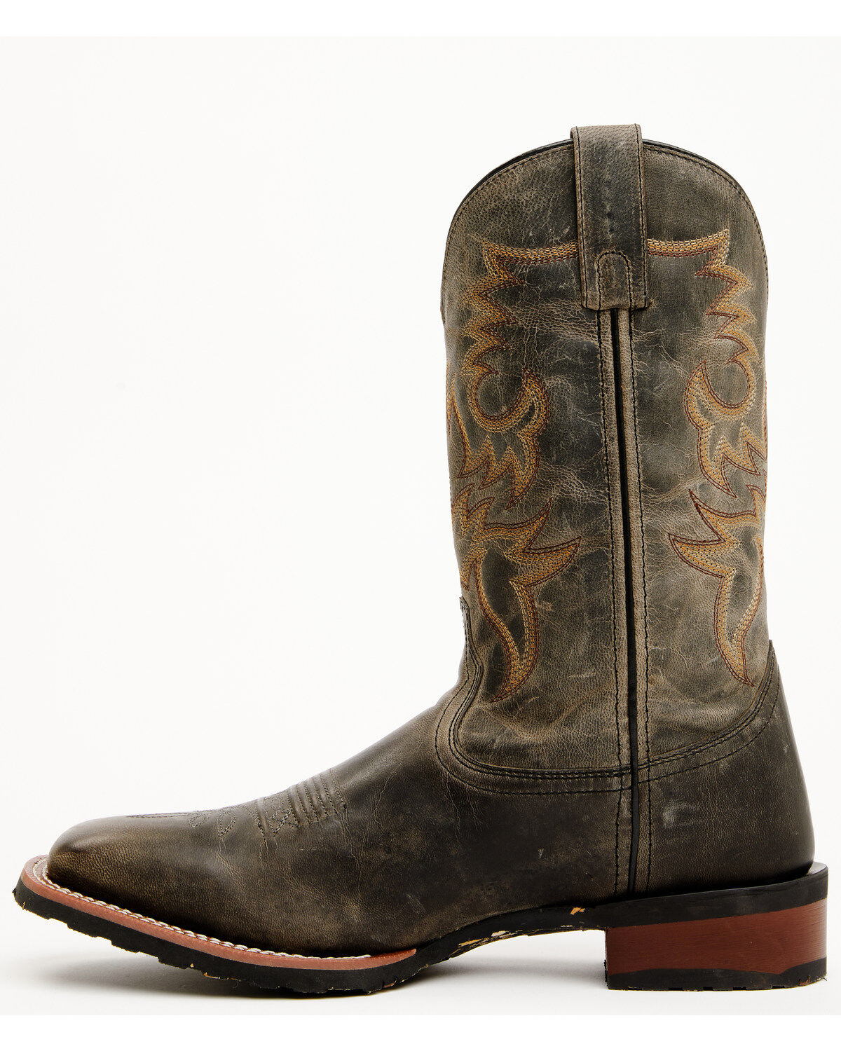 Image #3 - Laredo Men's 11" Performance Western Boots - Broad Square Toe, Grey, hi-res