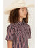 Image #2 - Cody James Boys' Steer Head Stars & Stripes Short Sleeve Snap Western Shirt, Navy, hi-res