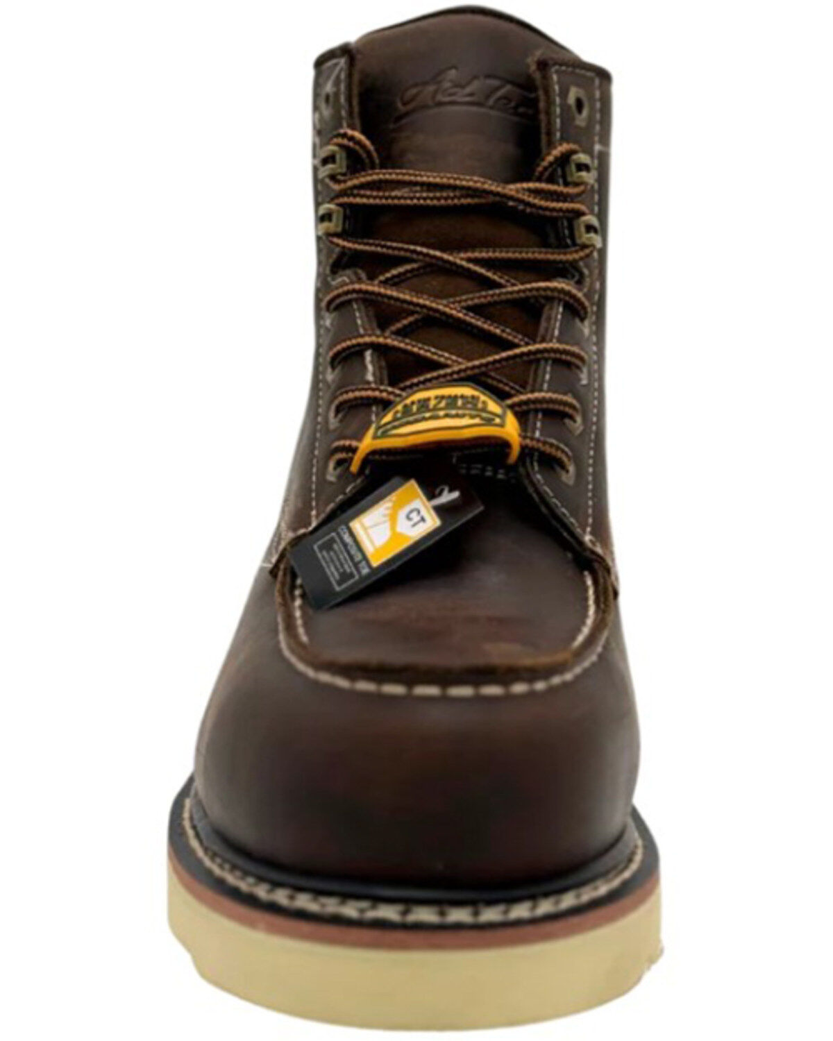 Image #3 - AdTec Men's 6" Rancho Moc Work Boots - Composite Toe, Dark Brown, hi-res