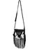 Image #1 - Myra Bag Women's Mustang's Luck Leather and Hair-On Shoulder Bag, Black/white, hi-res