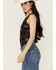 Image #2 - Revel Women's Solid Faux Leather Vest, Black, hi-res