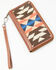 Image #2 - Shyanne Women's Frontier Southwestern Woven Leather Wallet, Brown, hi-res