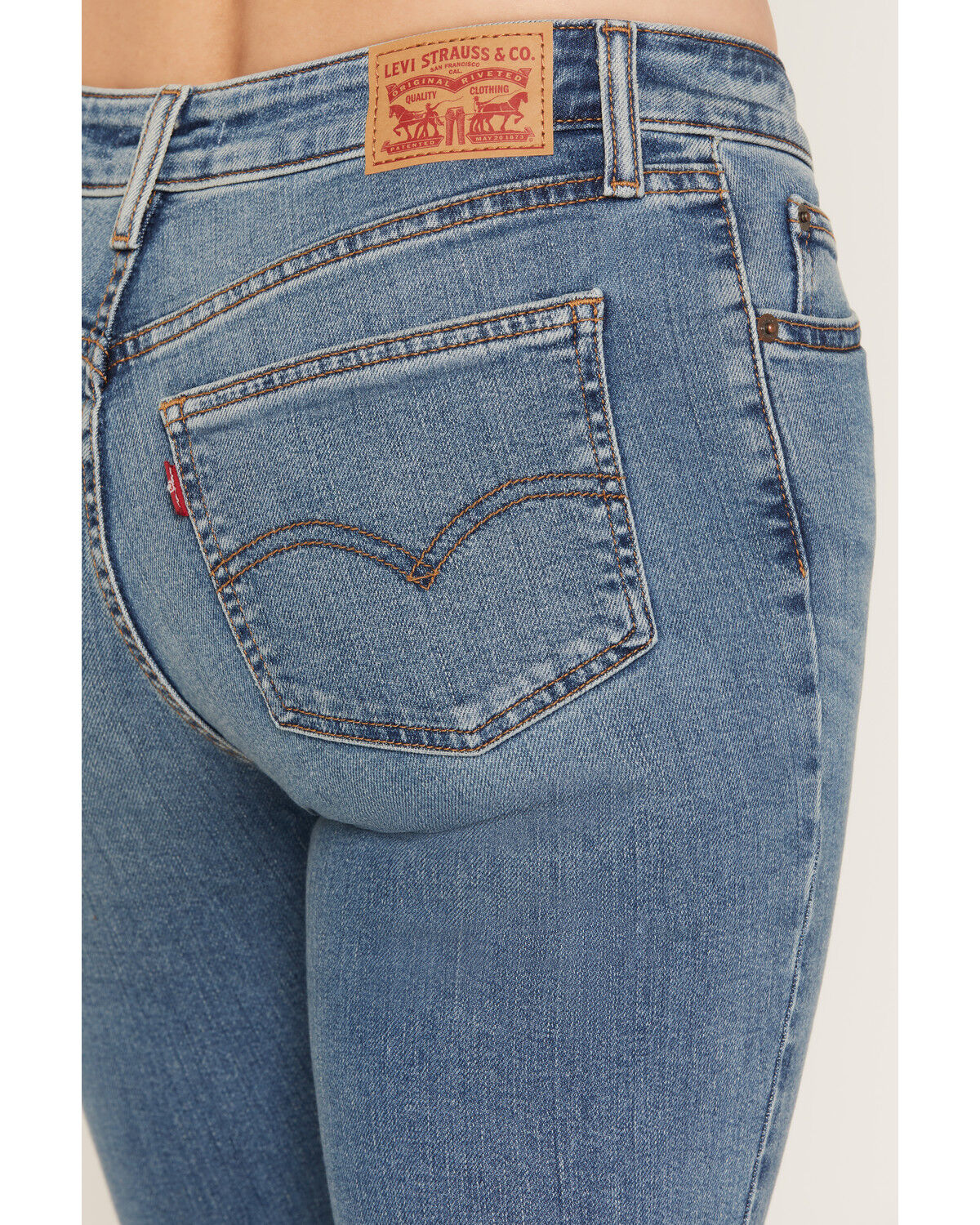 Image #4 - Levi's Women's Medium Wash Super Low Rise Bootcut Stretch Denim Jeans, Medium Wash, hi-res