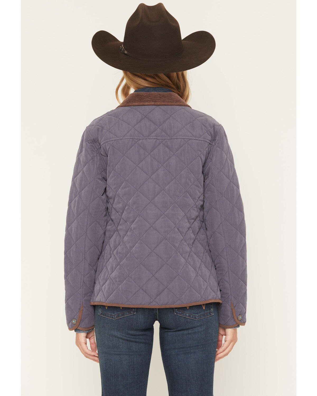 Image #4 - Shyanne Women's Solid Quilted Concho Snap Jacket, Violet, hi-res