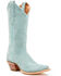 Image #1 - Dan Post Women's Suede Western Boots - Snip Toe, Light Green, hi-res