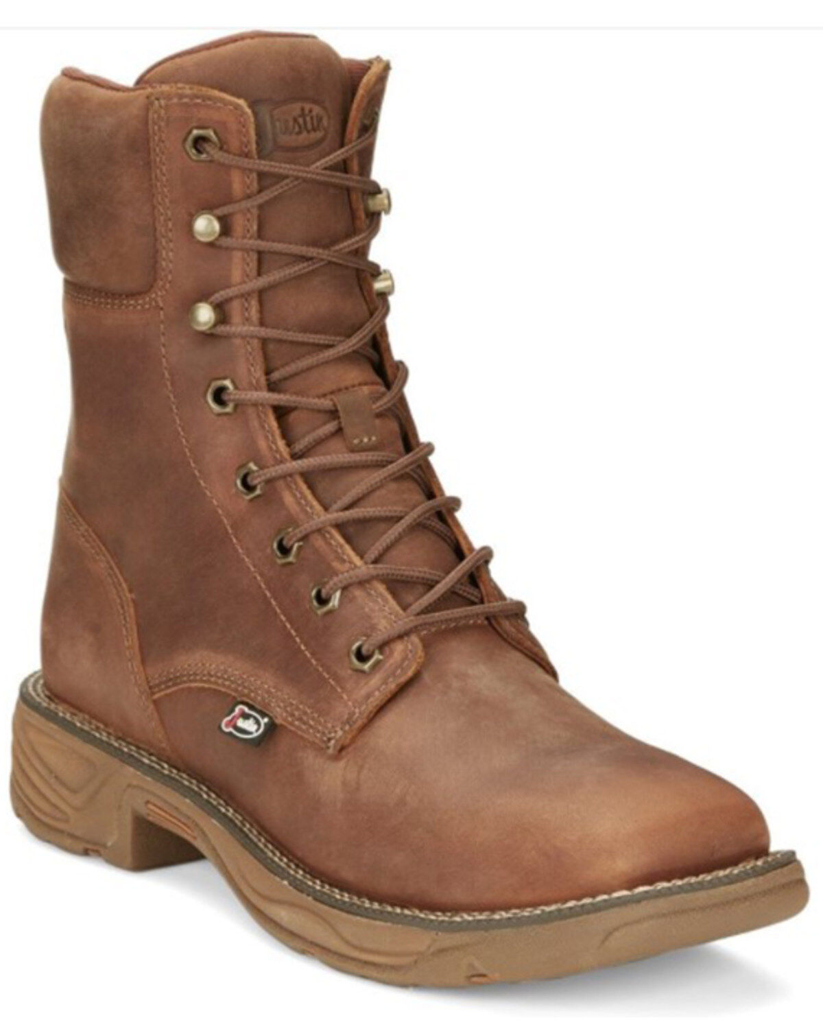 Justin Men's Rush Lacer Work Boots - Soft Toe, Tan, hi-res