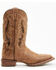 Image #2 - Laredo Men's Distressed Leather Western Boots - Broad Square Toe, Tan, hi-res