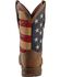 Image #7 - Rebel by Durango Men's Steel Toe American Flag Western Work Boots, Brown, hi-res
