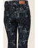 Image #4 - Shyanne Little Girls' Dark Wash Allover Printed Flare Jeans, Dark Wash, hi-res