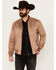 Image #1 - Moonshine Spirit&reg; Men's Flight Plan Faux Suede Bomber Jacket, Tan, hi-res