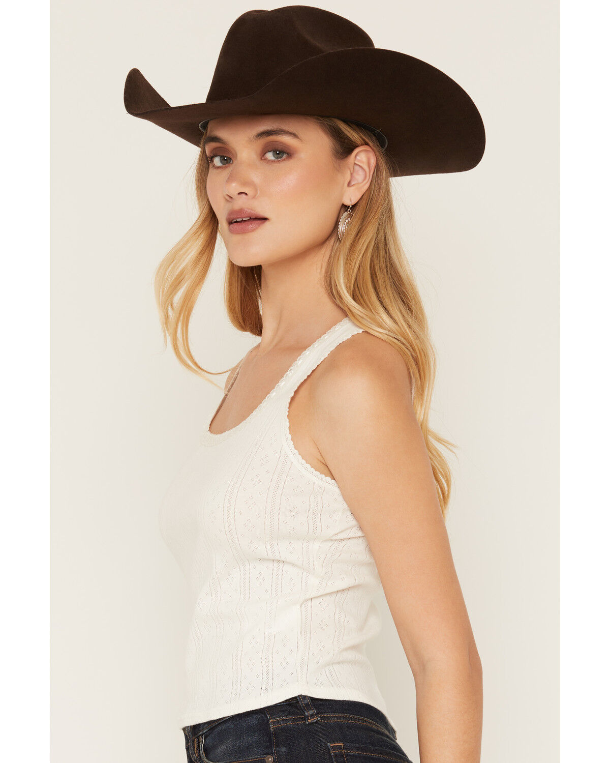 Image #2 - Shyanne Women's Cruz Tank, Cream, hi-res