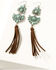 Image #1 - Shyanne Women's Antique Silver Tassel Earrings , Silver, hi-res