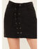 Image #2 - Sadie & Sage Women's Denim Mini Skirt, Black, hi-res