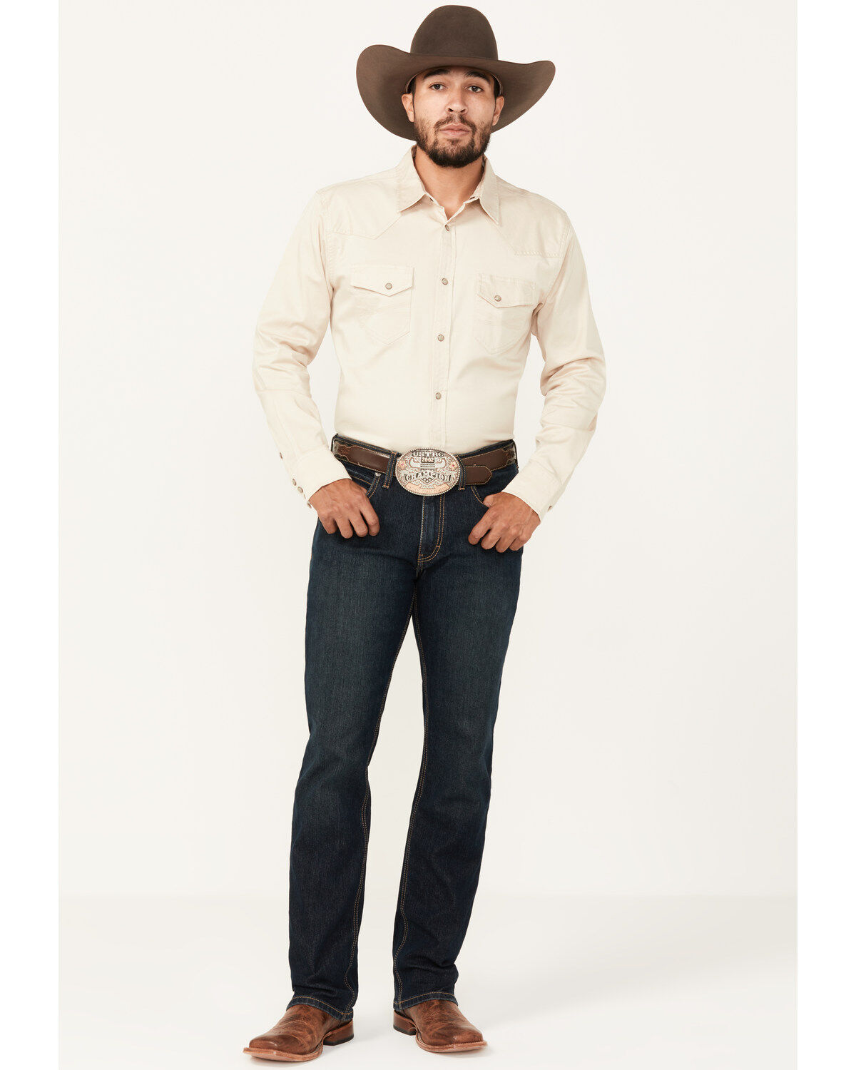 Image #1 - Ariat Men's M4 Blackstone Ray Dark Wash Relaxed Bootcut Pro Series Performance Denim Jeans, Dark Wash, hi-res