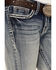 Image #2 - Grace in LA Girls' Light Wash Horseshoe Floral Bootcut Denim Jeans , Light Wash, hi-res