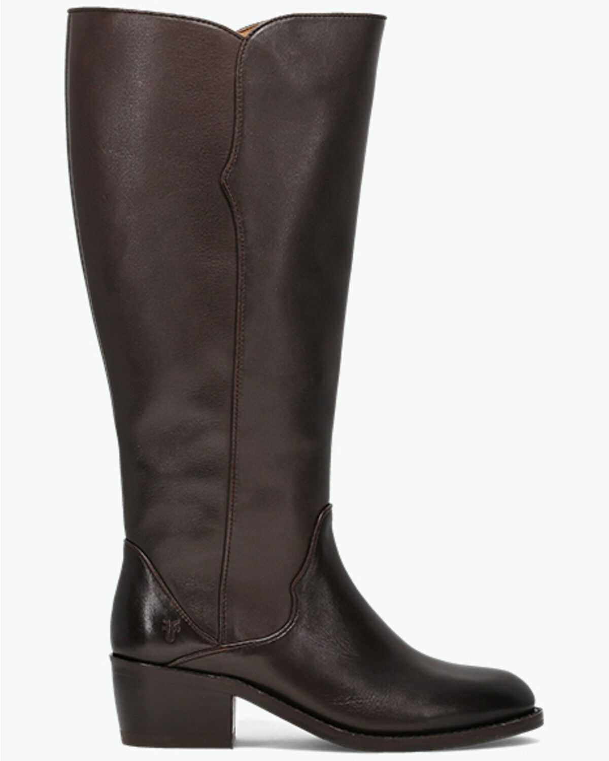 Image #2 - Frye Women's Carson 2 Piping Tall Wide Calf Fashion Boots - Round Toe, Dark Brown, hi-res