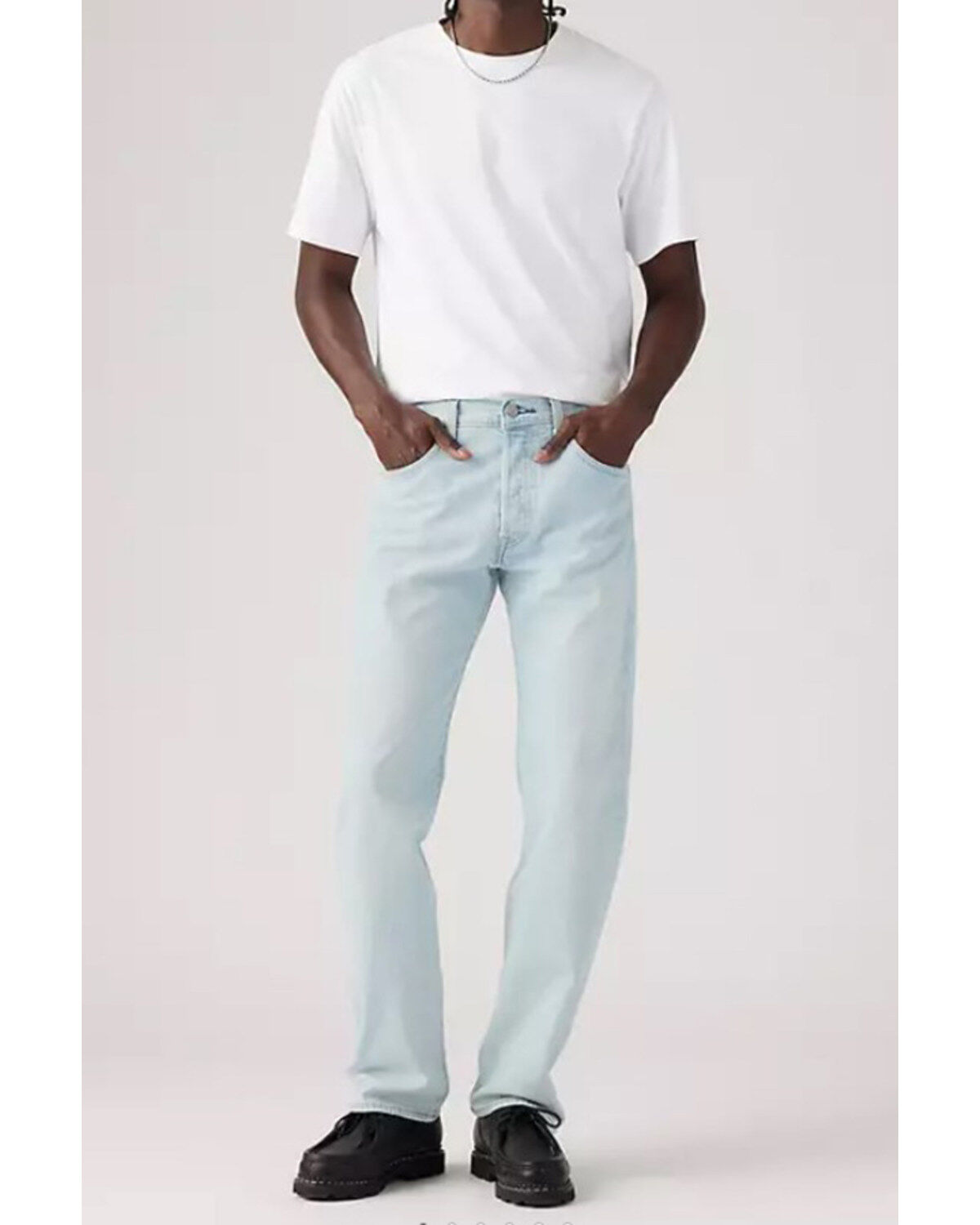 Levi's Men's 501 '93 Light Wash Straight Leg Relaxed Fit Stretch Denim Jeans, Light Wash, hi-res