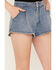 Image #2 - Shyanne Women's Light Wash Super High Rise Pull On Shorts, Dark Wash, hi-res