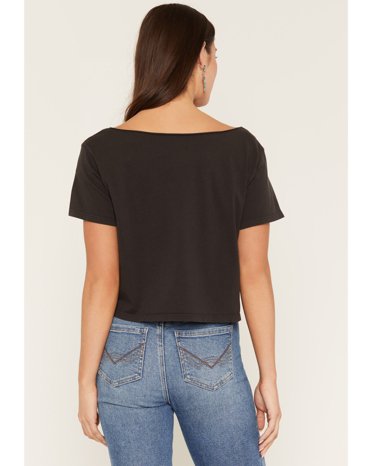 Image #4 - Idyllwind Women's Darlin' Off The Shoulder Short Sleeve Graphic Tee, Black, hi-res