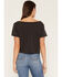 Image #4 - Idyllwind Women's Darlin' Off The Shoulder Short Sleeve Graphic Tee, Black, hi-res