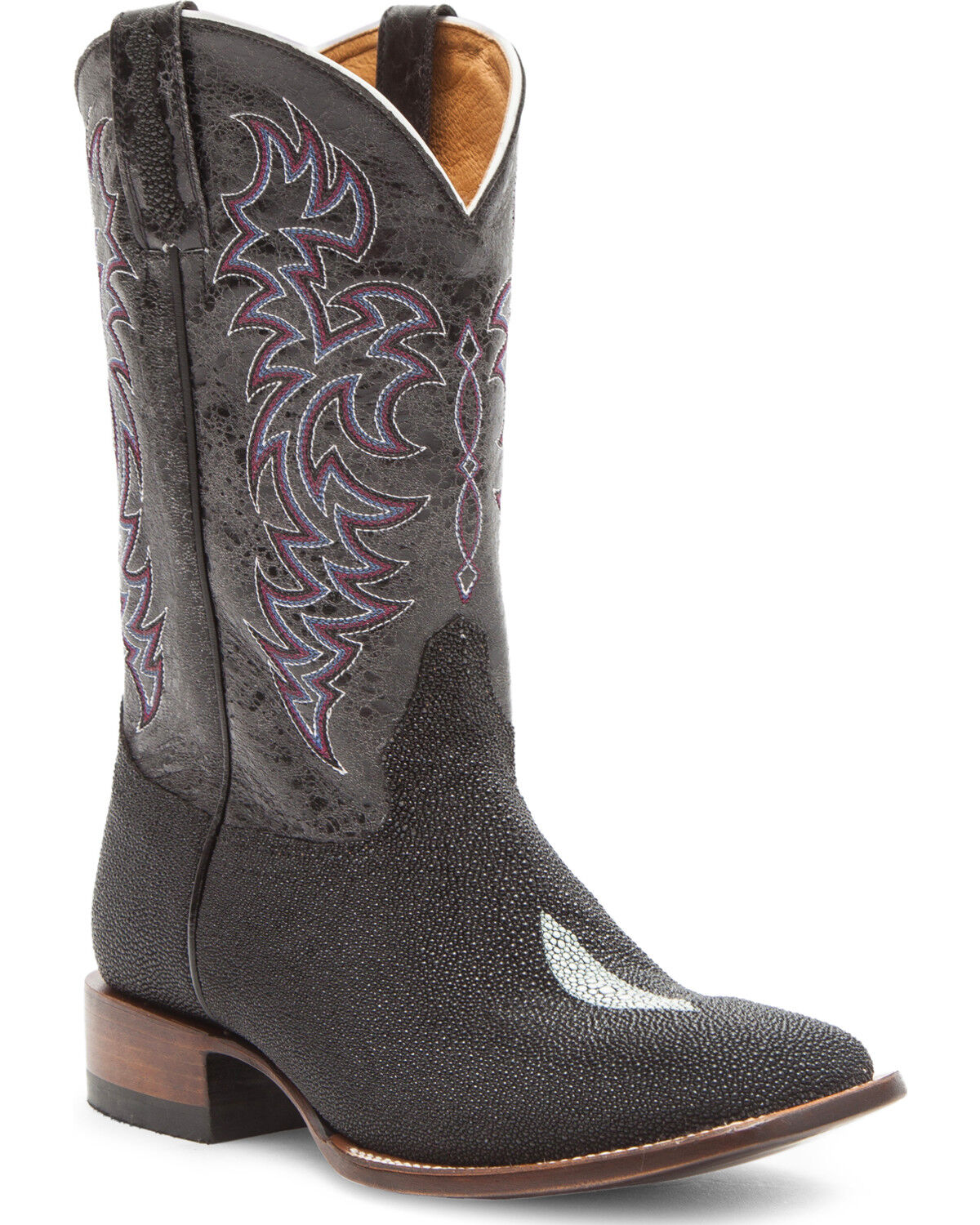 Image #1 - Cody James Men's Exotic Stingray Western Boots - Broad Square Toe, Black, hi-res