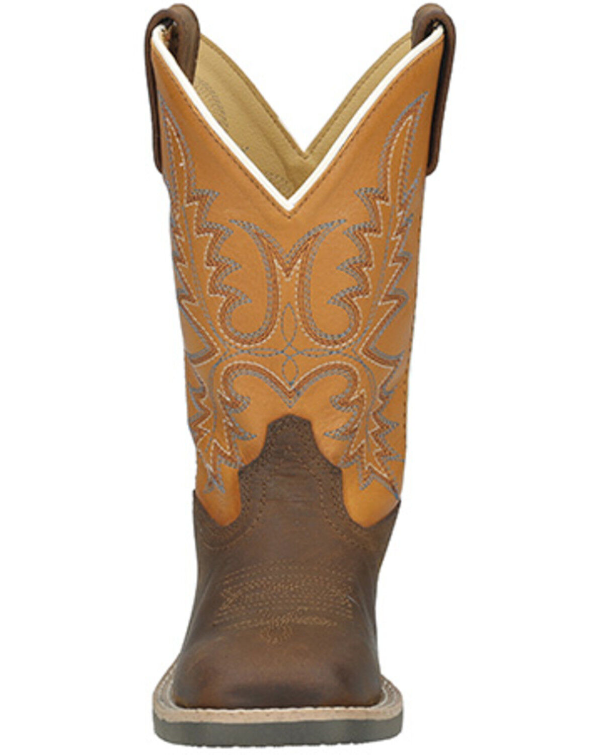 Image #4 - Smoky Mountain Little Boys' Adobe Western Boots - Broad Square Toe, Brown, hi-res