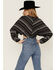 Image #3 - Sadie & Sage Women's Never Too Much Stripe Crop Top, Black, hi-res