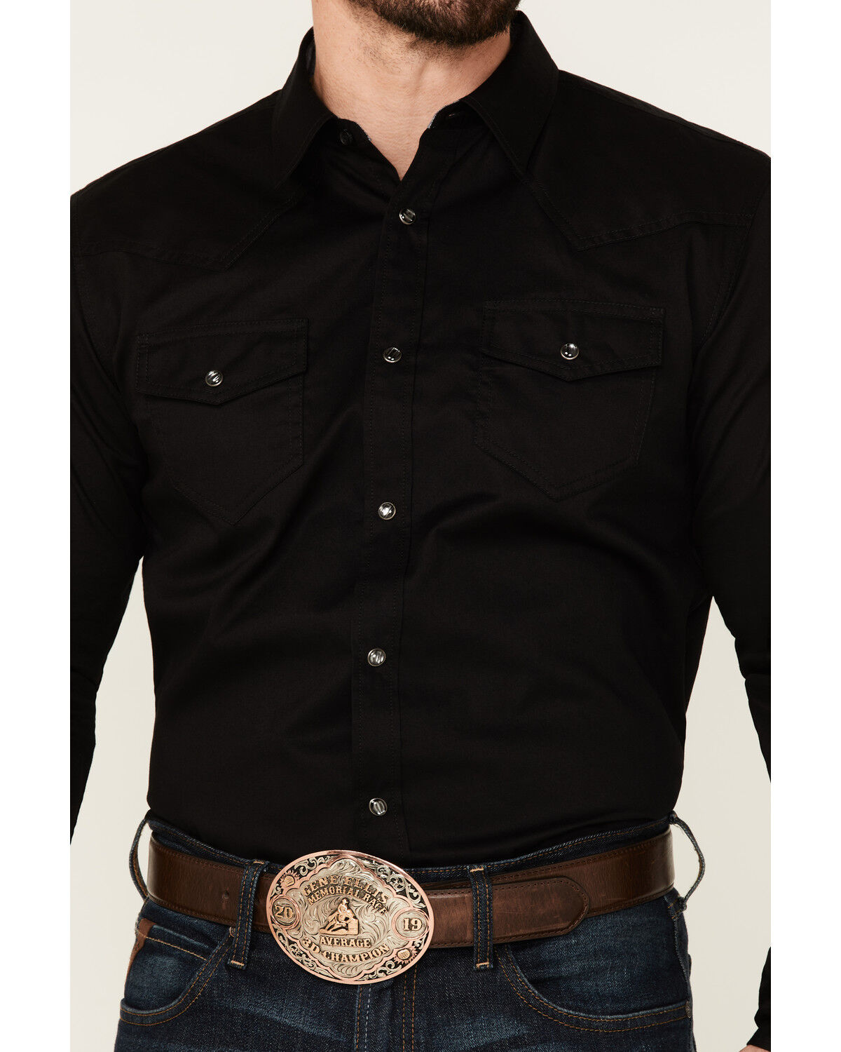Image #3 - Cody James Men's Solid Treadstone Long Sleeve Snap Western Shirt - Big, Black, hi-res