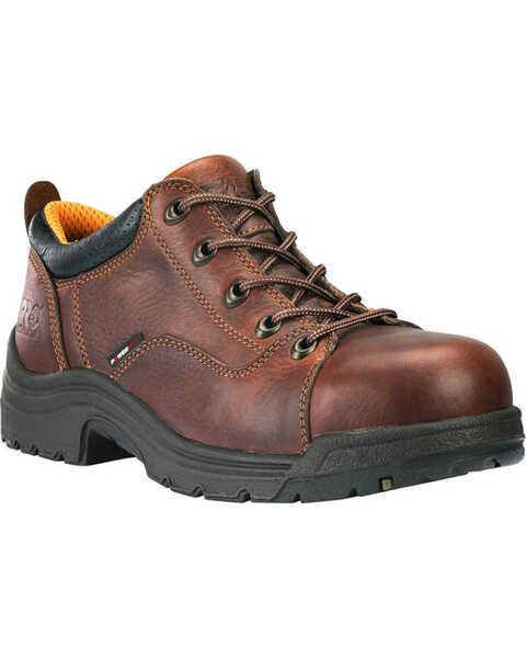 Image #2 - Timberland Pro Women's Titan Oxford Work Shoes - Alloy Toe, Brown, hi-res