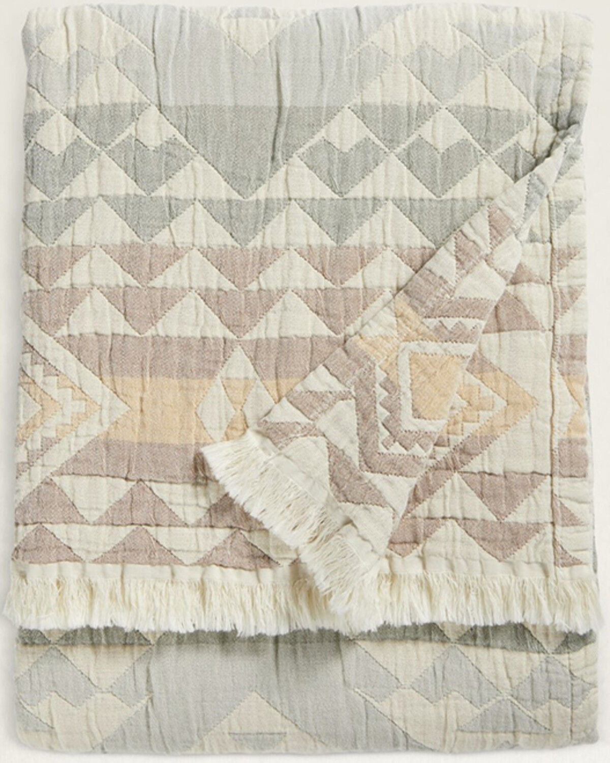 Image #2 - Pendleton Highland Peak Fringed Cotton Throw Blanket, Multi, hi-res