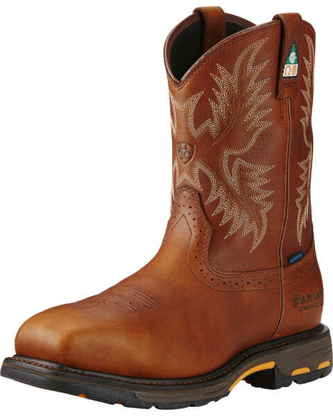 Image #1 - Ariat Men's WorkHog® H2O CSA Work Boots - Composite Toe, Copper, hi-res