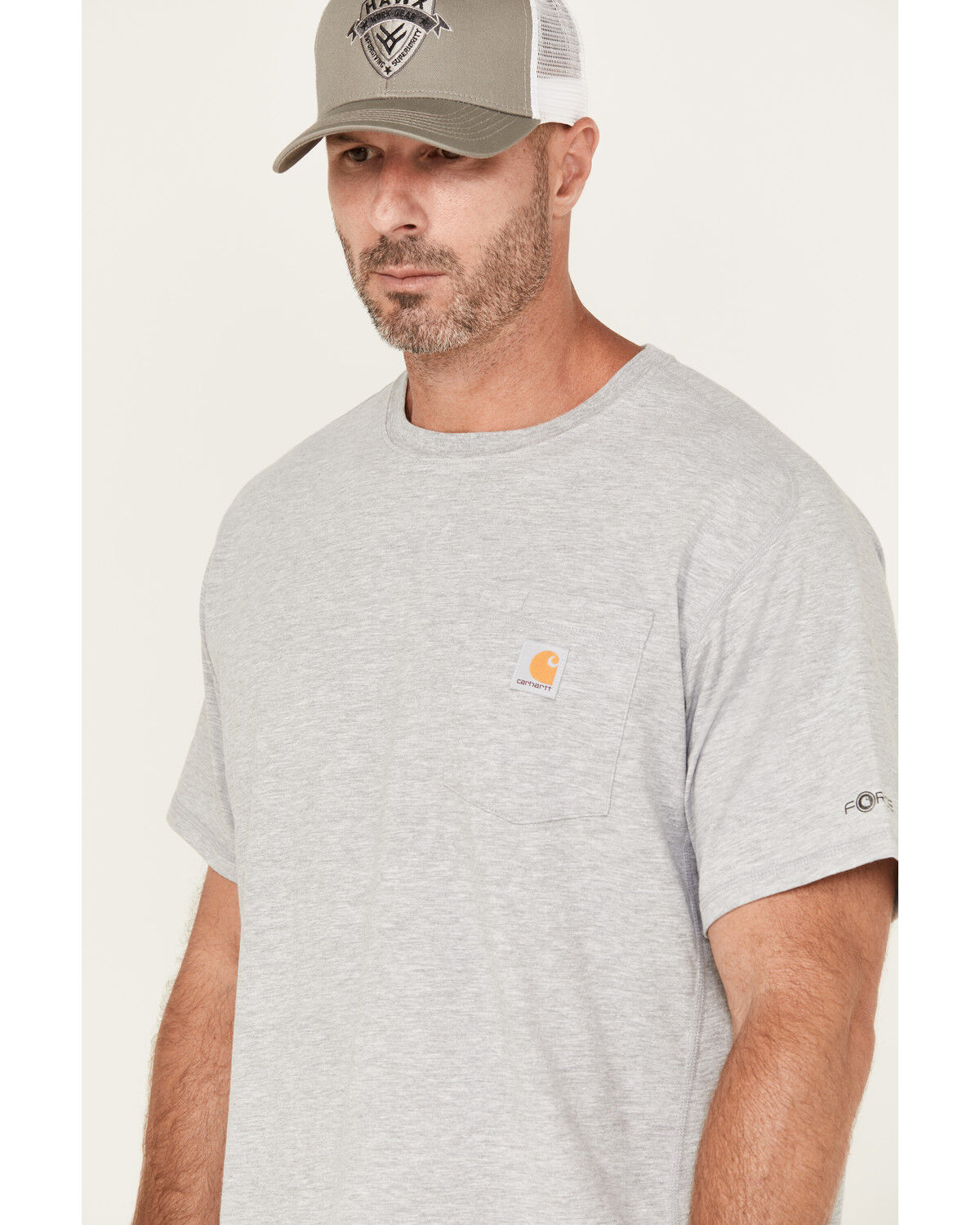 Image #2 - Carhartt Men's Force&reg; Relaxed Fit Short Sleeve Pocket T-Shirt, Silver, hi-res