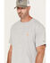 Image #2 - Carhartt Men's Force® Relaxed Fit Short Sleeve Pocket T-Shirt , Silver, hi-res