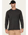 Image #1 - Lucky Brand Workwear Men's Textured Knit Long Sleeve Pocket Tee, Charcoal, hi-res