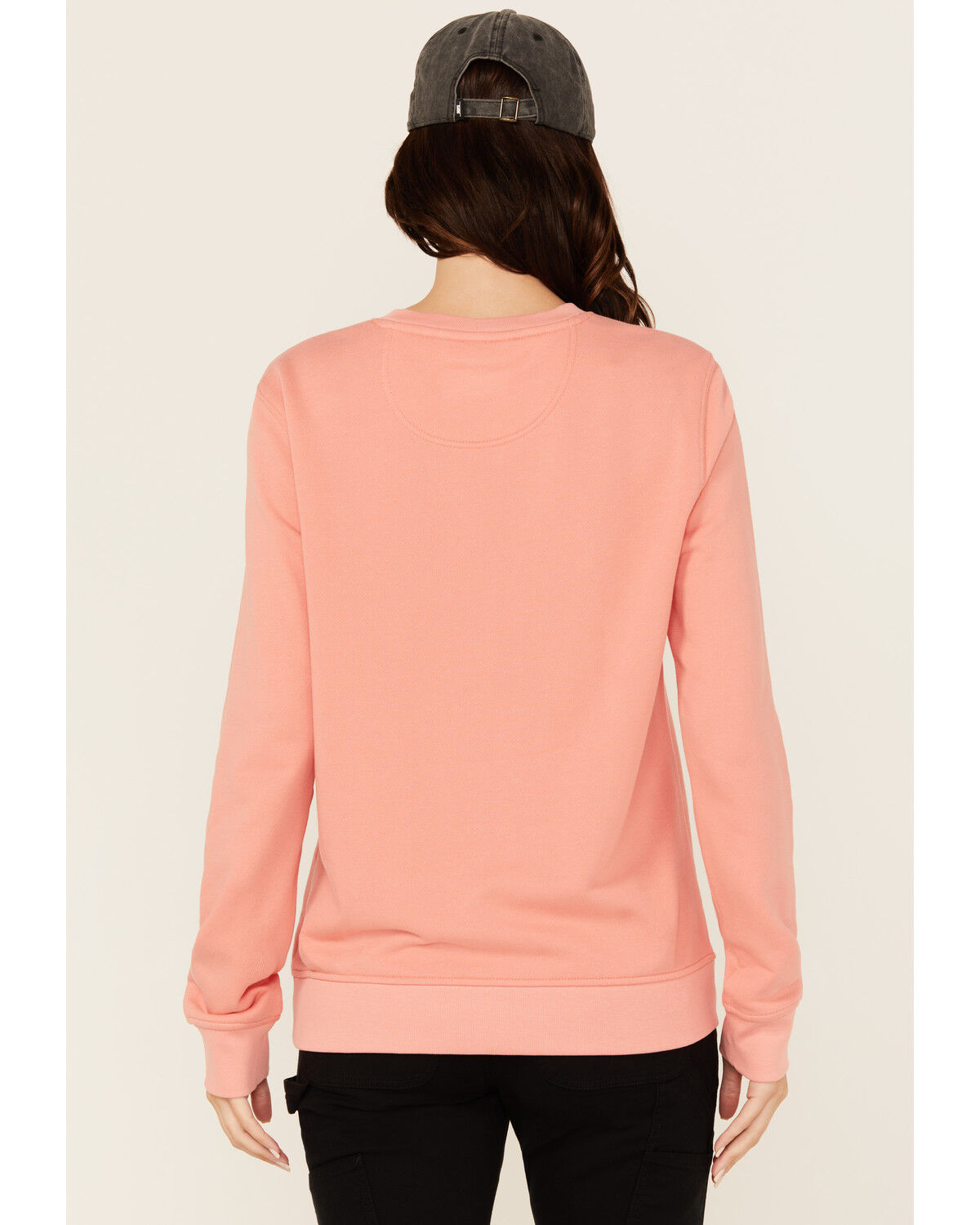 Image #4 - Carhartt Women's Tencel&trade; Fiber Series Relaxed Fit Sweatshirt, Coral, hi-res