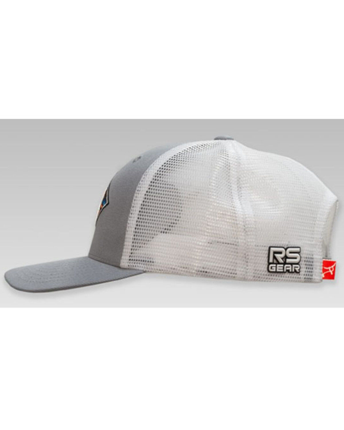 Image #3 - Ropesmart Men's Light Gray Serape Embroidered Diamond Patch Mesh-Back Ball Cap, Grey, hi-res