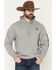 Image #1 - Ariat Men's Logo Graphic Hooded Sweatshirt - Big, Grey, hi-res