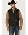 Image #1 - Powder River Outfitters Men's Montana Striped Wool Vest, Dark Brown, hi-res