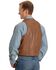 Image #3 - Scully Men's Whipstitch Leather Lapel Vest, Tan, hi-res