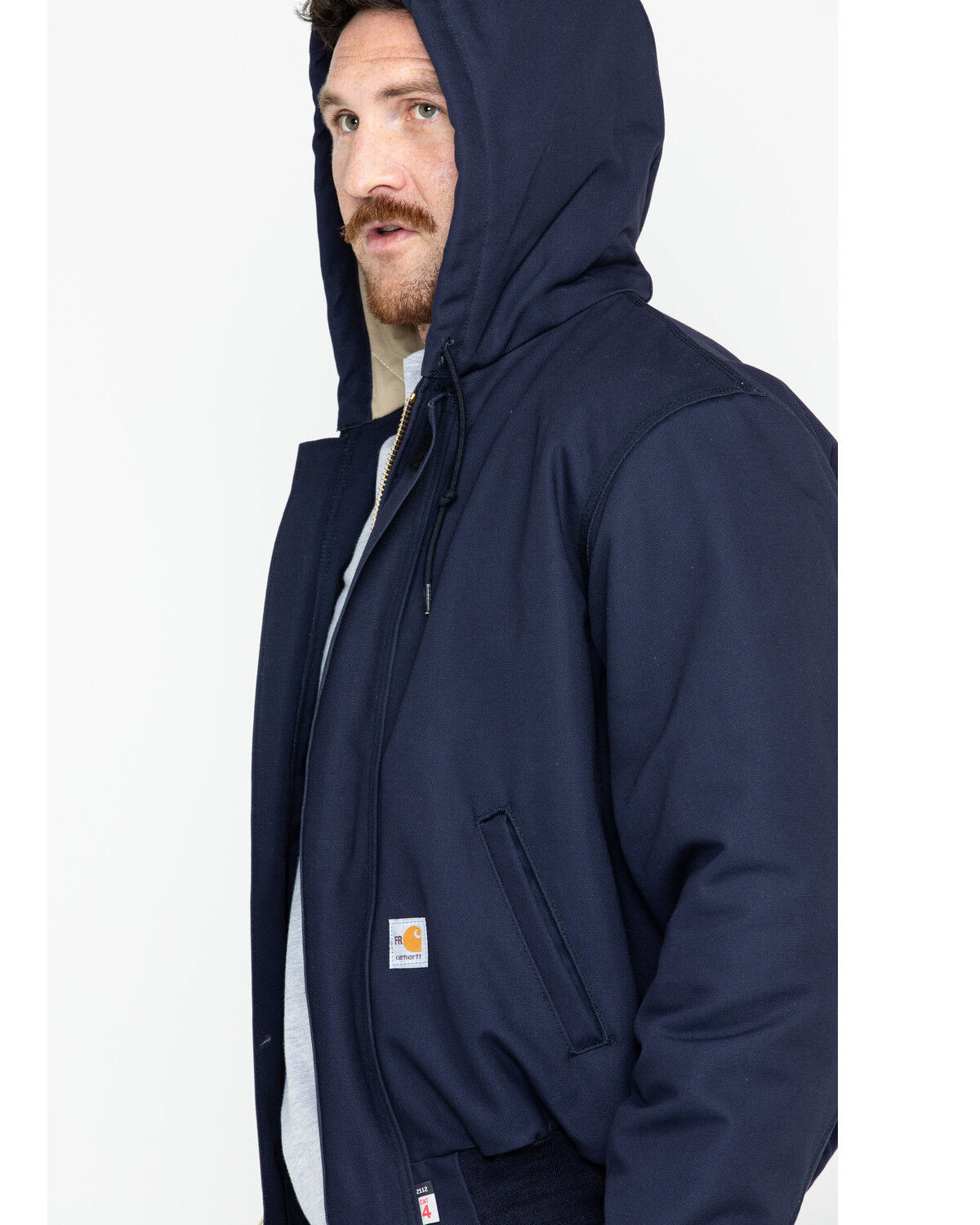 Image #4 - Carhartt Men's FR Work Jacket - Big, Navy, hi-res