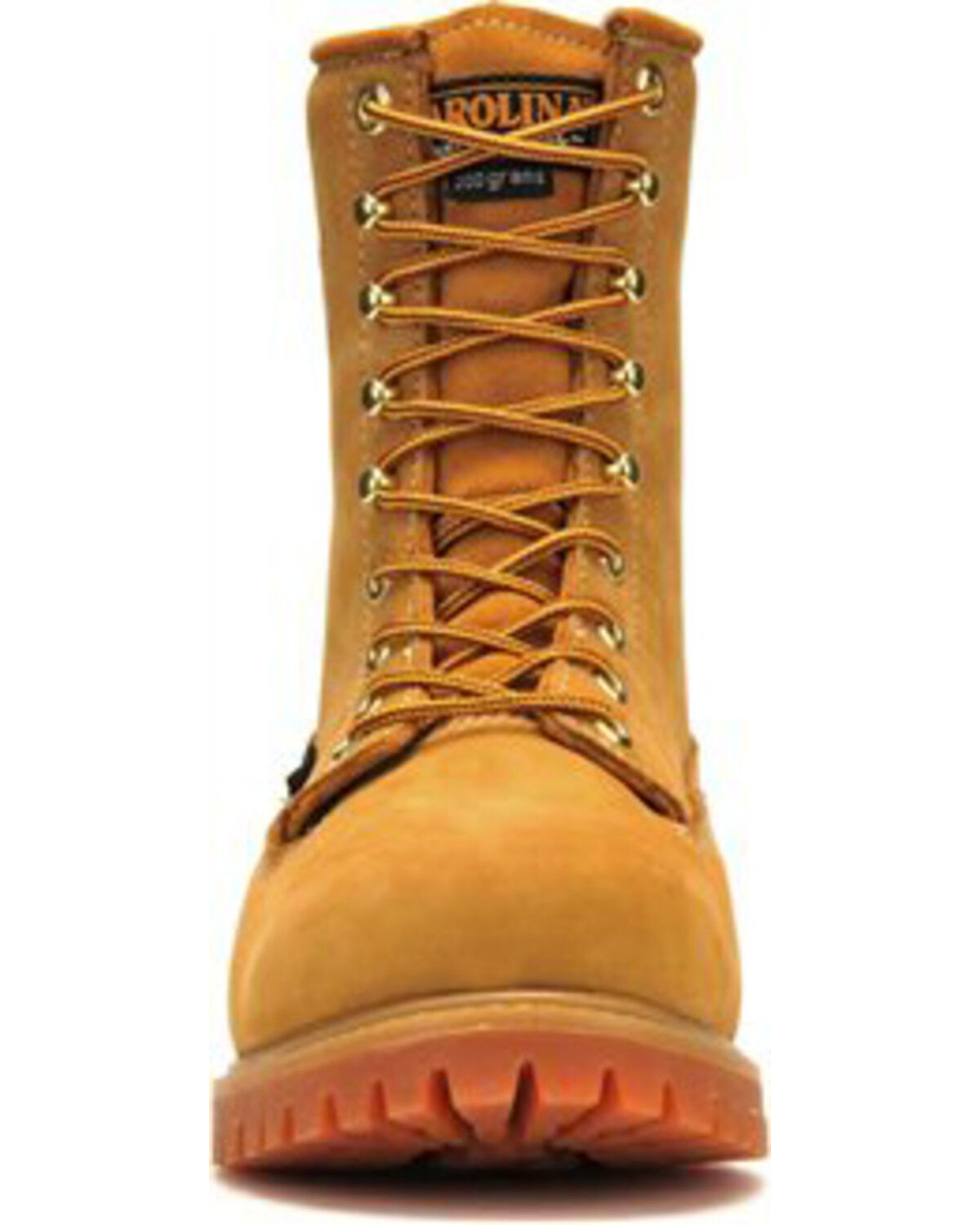 Image #3 - Carolina Men's Basic 8" Work Boots, Wheat, hi-res