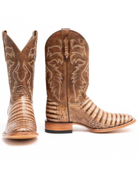 Image #1 - Cody James Men's Caiman Belly Western Boots - Broad Square Toe, Brown, hi-res