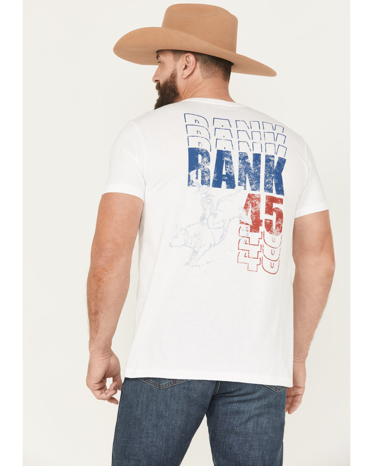 Image #4 - RANK 45&reg; Men's Red 45 Short Sleeve Graphic T-Shirt, White, hi-res