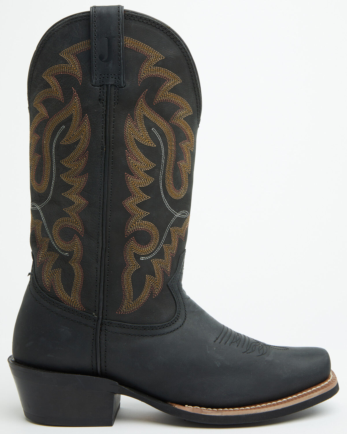 Image #2 - Justin Men's Frontier Cowboy Town Performance Western Boots - Square Toe, Black, hi-res