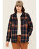 Image #1 - Lucky Brand Workwear Women's Plaid Print Button-Down Flannel Shacket, Blue, hi-res