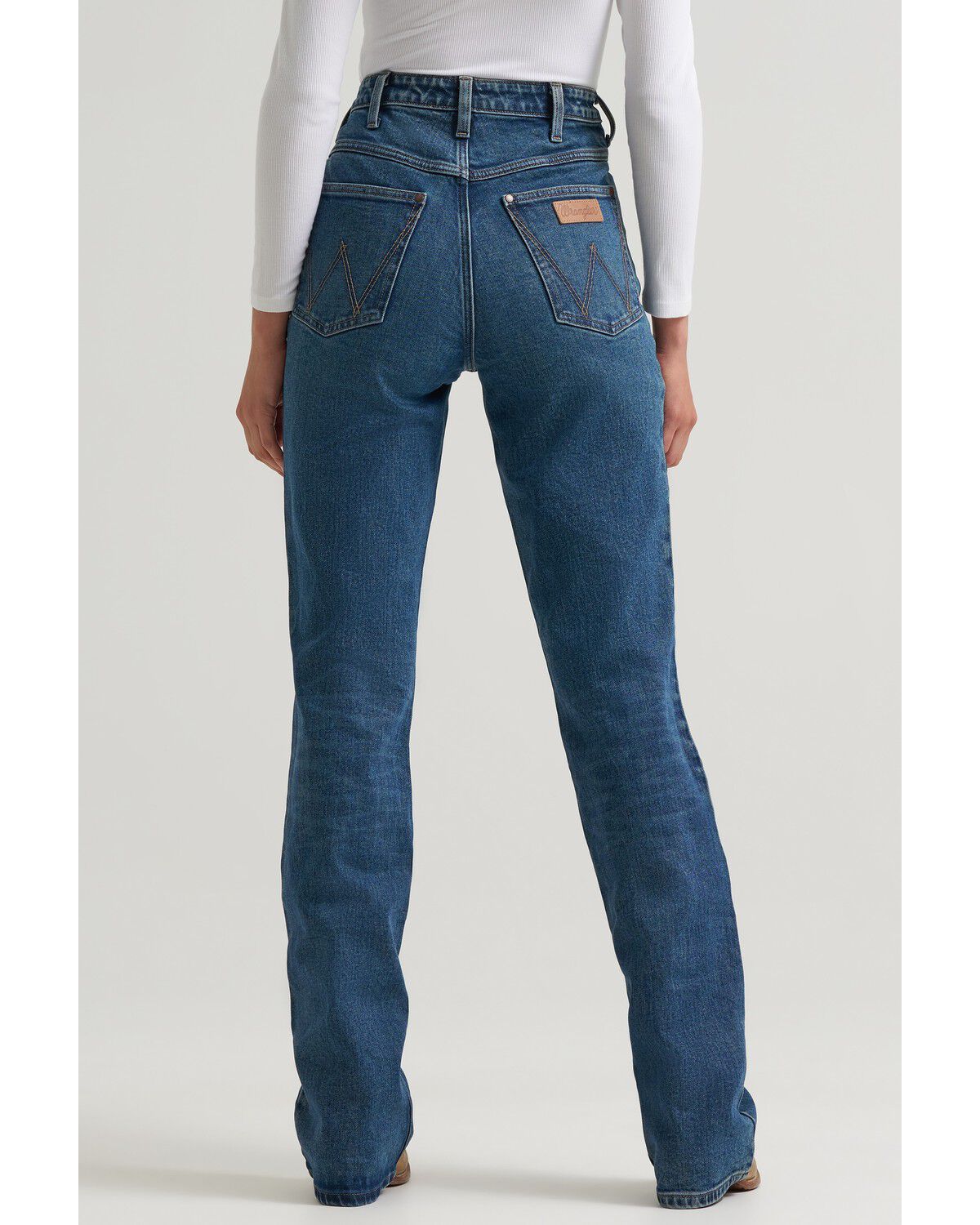 Image #2 - Wrangler Women's Emmy Dark Wash High Rise Rodeo Bootcut Stretch Denim Riding Jeans, Dark Wash, hi-res