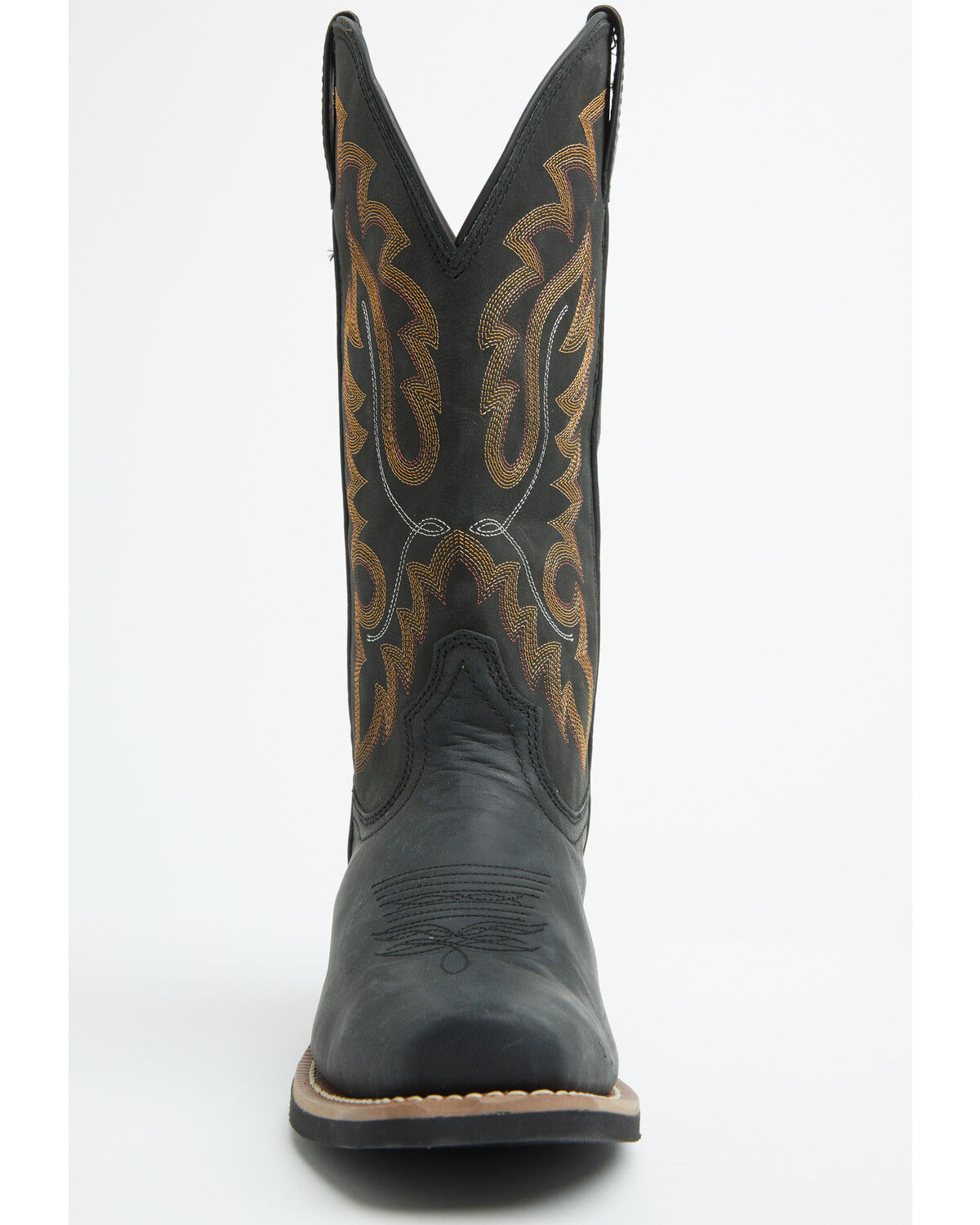 Image #4 - Justin Men's Frontier Cowboy Town Performance Western Boots - Square Toe, Black, hi-res